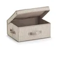 Produktbild: Zeller 14645 Aufbewahrungsbox mit Deckel Stripes, Vlies, Beige