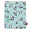 Produktbild: Buchhülle mit Pandabär-Muster, Buchumschlag für Taschenbücher, aus waschbarem Stoff, mit Reißverschluss, Geschenk für Buchfans, Größe M