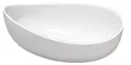 Produktbild: BERNSTEIN WAVE PB2001 Ovales Aufsatzwaschbecken, 60 x 37 cm, Hochwertiger Mineralguss Pure Acrylic, Weiß matt, Pflegeleicht, Inkl. Pop-up-Verschluss, Für Waschtische und Möbelwaschbecken