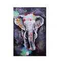 Produktbild: Mendler Ölgemälde Elefant HWC-H25, Leinwandbild Wandgemälde Gemälde, handgemaltes XL Wandbild - 180x120cm