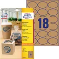Produktbild: L7103-25 Kraftpapier Etiketten 450 Aufkleber zum Bedrucken 423x635mm auf A4 s...
