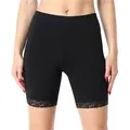 Produktbild: Bellivalini Leggings Damen Kurze Leggings aus Baumwolle mit Spitze für Tunika BLV50-225 (1-tlg) elastischer Bund schwarz S