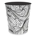 Produktbild: itenga Papierkorb Mülleimer Kunststoff LINE ART moderne Kunst Jugendzimmer Büro