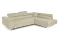 Produktbild: Ecksofa mit Schlaffunktion PASTI L-Form, Sofa Couch mit Bettkasten, Eckcouch, Schlafsofa, Couch mit Schlaffunktion Beige Ottomane Rechts