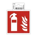 Produktbild: Exacompta 67030E Feuerlöscher Klebeschild 10x10cm Rot-Weiß aus UV-beständigem PVC Hinweisschild Schilder Warnhinweis Sticker Aufkleber Türschild