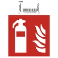 Produktbild: Exacompta Hinweisschild Feuerlöscher PVC selbstklebend 10x10 cm Rot 67030E