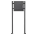 Produktbild: ML-DESIGN Standbriefkasten Wandbriefkasten Briefkasten Postkasten mit Zeitungsfach inkl. Standfuß, Briefkastenanlage mit Standfuß Anthrazit 120 cm Mailbox mit Pfosten