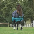Produktbild: Horseware Mio T/O Lite Turnout Decke wasserdicht Black/Turq & Black HW 20, Größe:4'9 - Schwarz