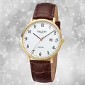 Produktbild: Armbanduhr Leder braun Herren Uhr Analog Regent Lederarmband URF1425