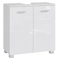 Produktbild: VASAGLE Waschbeckenunterschrank, Badezimmerschrank mit Doppeltür, Badschrank, verstellbare Ablage, fürs Badezimmer, 60 x 30 x 63 cm, weiß BBK112W01