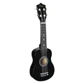 Produktbild: Fame UKE-S BW Sopran Ukulele, Schwarz, Inklusive Tasche, Lindenholz-Korpus, 12-Bund Composite-Griffbrett, Nickel-Finish