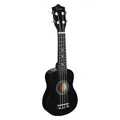 Produktbild: UKE-S BW Sopran Ukulele Schwarz Lindenholz 12-Bund Nickel-Finish inkl. Tasche
