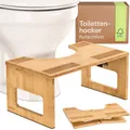 Produktbild: Toilettenhocker klappbar aus Bambus – Rutschfest & ergonomisch – WC-Hocker