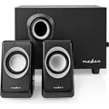 Produktbild: Nedis PC-Lautsprecher - Stromversorgung über USB - Subwoofer - Anschlüsse Eingang: 1x 3.5 mm - 2.1 (1 Stk., 16 W) (CSPR10021BK)