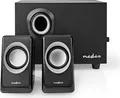 Produktbild: Nedis - PC-Lautsprecher - Stromversorgung über USB - Subwoofer - Anschlüsse Eingang: 1x 3.5 mm - 2.1-Stereosound - 33-W-Lautsprechersets - ABS/Holz - Schwarz