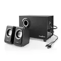 Produktbild: Lautsprecher System 2.1 PC Laptop Notebook Soundsystem Boxen USB 3,5mm Schwarz