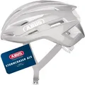 Produktbild: ABUS Rennradhelm StormChaser ACE - leichter Fahrradhelm für Radrennen, Gravelbike-Touren und Cyclocross - für Damen und Herren - Pure White, Grö... - Weiß