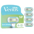 Produktbild: Gillette Venus Extra Smooth Rasierklingen Damen, 4 Original Ersatzklingen für Rasierer mit ihren 5 Klingen Eine Langanhaltende Rasur