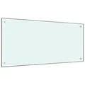 Produktbild: Küchenrückwand Weiß 100x50 cm Hartglas