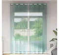 Produktbild: vidaXL Vorhang, Voile Vorhänge mit Ösen 2 Stk. Türkis