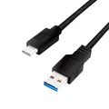 Produktbild: LogiLink USB 3.2 Gen1 Type-C Kabel USB-C-Stecker zu USB-A-Stecker schwarz 3 m