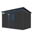 Produktbild: Weide Gartenhaus Weide Aluminium & WPC Gartenhaus 338x218 cm Anthrazit, BxT: 338x218 cm