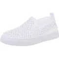 Produktbild: Ital-Design Damen Freizeitschuhe Halbschuhe Sneakers Low Mokassins Textiloptik Slipper 88843623 Weiß Gr. 39 - Weiß - 39