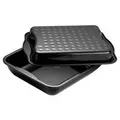 Produktbild: Dr.Oetker Bratform Back-Idee, Schwarz, Metall, 7.1 L, rechteckig, 34x8x40 cm, Made in Germany, backofengeeignet, kratzfest, säurefest, PFAS-frei, Kochen, Töpfe, Bräter