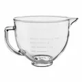 Produktbild: KitchenAid 5KSM5GB Glasschüssel mit Griff Silikondeckel 4,7L Schüssel klar