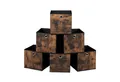 Produktbild: relaxdays Aufbewahrungsbox Stoff Aufbewahrungsbox Holzoptik 6er Set (6 St), M