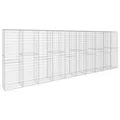 Produktbild: vidaXL Gabionenwand mit Abdeckung Verzinkter Stahl 600 x 50 x 200 cm