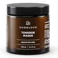 Produktbild: JUNGLÜCK Tonerde Maske - Vegan | Natürliche Gesichtsmaske zur Reinigung und Pflege bei unreiner Haut | Befreit von Hautschüppchen | Gesichtsreinigung mit BIO Weidenrinden-Extrakt