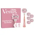 Produktbild: Gillette Venus Comfortglide Spa Breeze Rasierer Damen — Inkl. 6 Ersatzklingen für Nassrasierer, Rutschfestes und Ergonomisches Handstück — Rosa