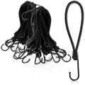 Produktbild: 50x Premium Planenspanner mit Haken - Spanngummi für Banner, Zelte - 12cm