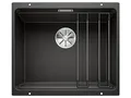 Produktbild: BLANCO ETAGON 500-U | Granitspüle aus SILGRANIT schwarz | Einbauart: Unterbau | für 60 cm breite Unterschränke | Systemkonzept mit vielseitig verwendbaren ETAGON-Schienen | [53x46x21,2 cm]