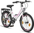 Produktbild: Licorne Bike Stella Premium City Bike 20,24,26 und 28 Zoll Fahrrad für Mädchen Herren und Damen 21 Gang (6 Gang bei 20 Zoll) Holland Citybike