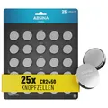 Produktbild: ABSINA 25x Knopfzellen CR2450 3V - Knopfzellen CR2450 - Batterie CR 2450