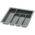 Produktbild: sossai® Besteckeinsatz Besteckkasten für Schubladen 30-90cm in Anthrazit, 38x43cm, 5 Fächer schwarz 38 cm x 4,5 cm x 43 cm