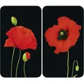 Produktbild: Glasabdeckplatte Universal Mohn, 2er Set Für Alle Herdarten - Wenko