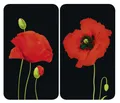 Produktbild: Wenko Glasabdeckplatte Universal Mohn, 2er Set für alle Herdarten
