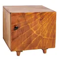 Produktbild: invicta INTERIOR Massiver Nachttisch Scorpion 50cm braun Mangoholz Beistelltisch mit 3D Schnitzereien Tisch Beistelltisch Holztisch