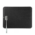 Produktbild: Silikon Abtropfmatte für Geschirr - 50 x 40 cm Abtropfmatte für Geschir, BPA-frei, Geschirr Trockenmatte, Hitzebeständig, Rutschfest, Spülmatte Abtropfunterlage mit Bürste (Schwarz, 50 x 40 cm)