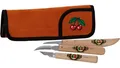 Produktbild: Kirschen 3307000 Schnitzmessersatz in Velourleder-Rolltasche