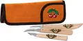 Produktbild: Kirschen Schnitzmessersatz in Velourleder-Rolltasche, 4-teilig - 3307000