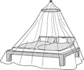Produktbild: Moskitonetz Doppelbett home protect ohne Bohren weiss 1250x250 cm