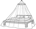 Produktbild: Moskitonetz Doppelbett home protect ohne Bohren weiss 1250x250 cm