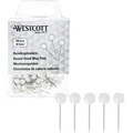 Produktbild: Westcott Markierungsnadeln E-10501 00, weiß, 5 mm Kopfdurchmesser, 16 mm Länge, 100 Stück