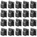 Produktbild: deleyCON 20x Kabelhalter Selbstklebend Kabelhalterung Kabelmanagement Kabelclips Kabelführung Organizer Kabelklemmen Kabelbefestigung Haushalt Büro Schreibtisch Sockelleiste PA66-Kunststoff Schwarz