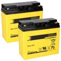 Produktbild: Ersatzakku für Brandmeldezentrale Siemens FH2003-A1 2 x AGM Batterie 12V 18Ah mit VDs