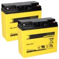 Produktbild: Ersatzakku für Brandmeldezentrale Siemens FH2003-A1 2 x AGM Batterie 12V 18Ah mi
